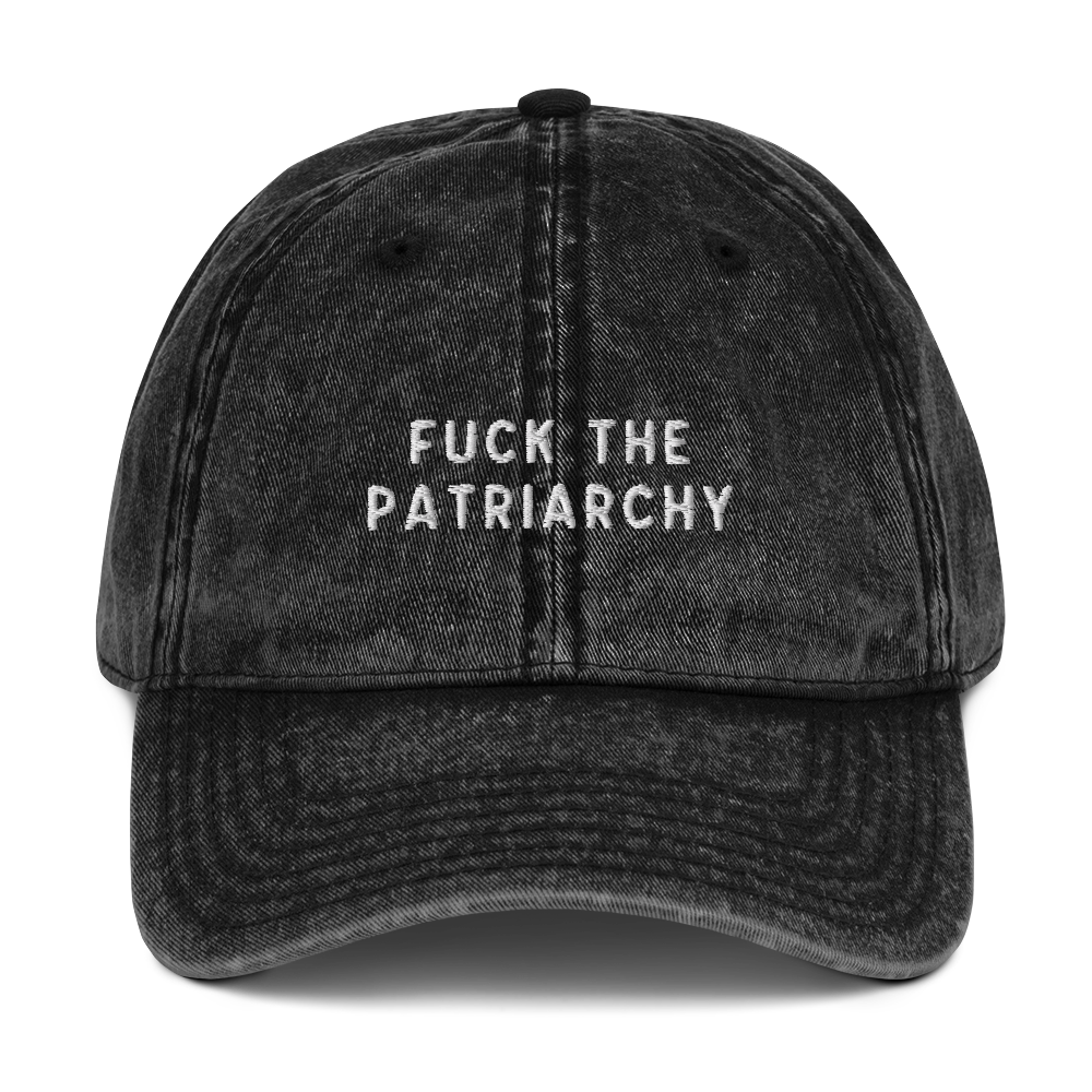 Fuck the Patriarchy Feminist Embroidered Vintage Cap