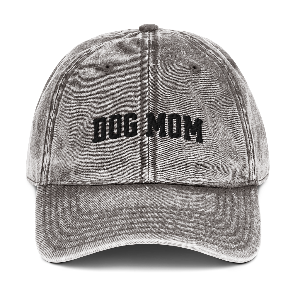 Dog Mom Embroidered Vintage Cap