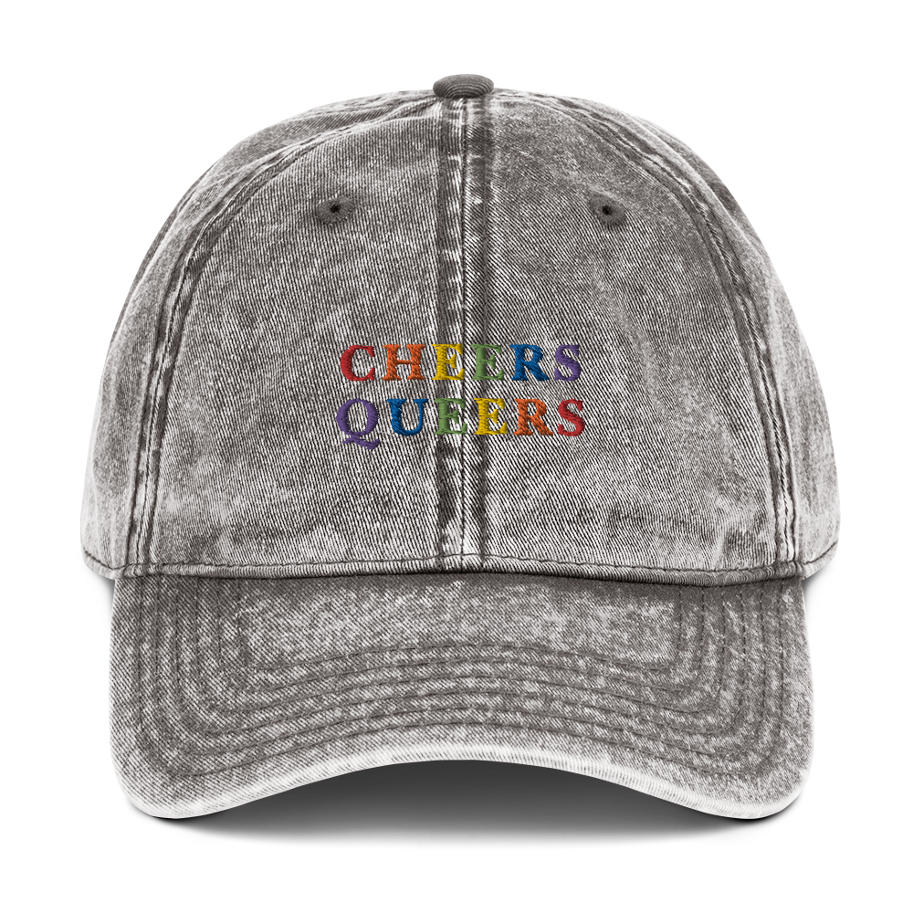 Cheers Queers Pride Embroidered Vintage Cap