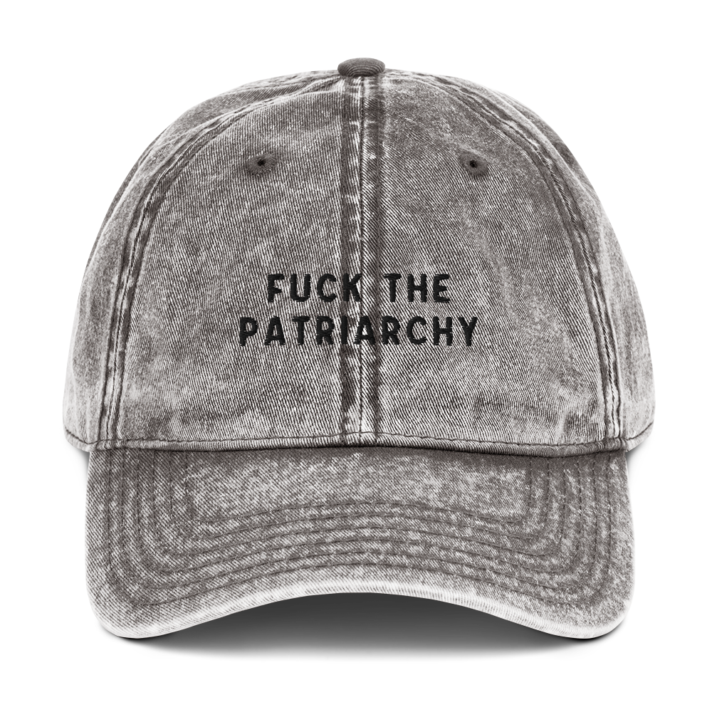 Fuck the Patriarchy Feminist Embroidered Vintage Cap