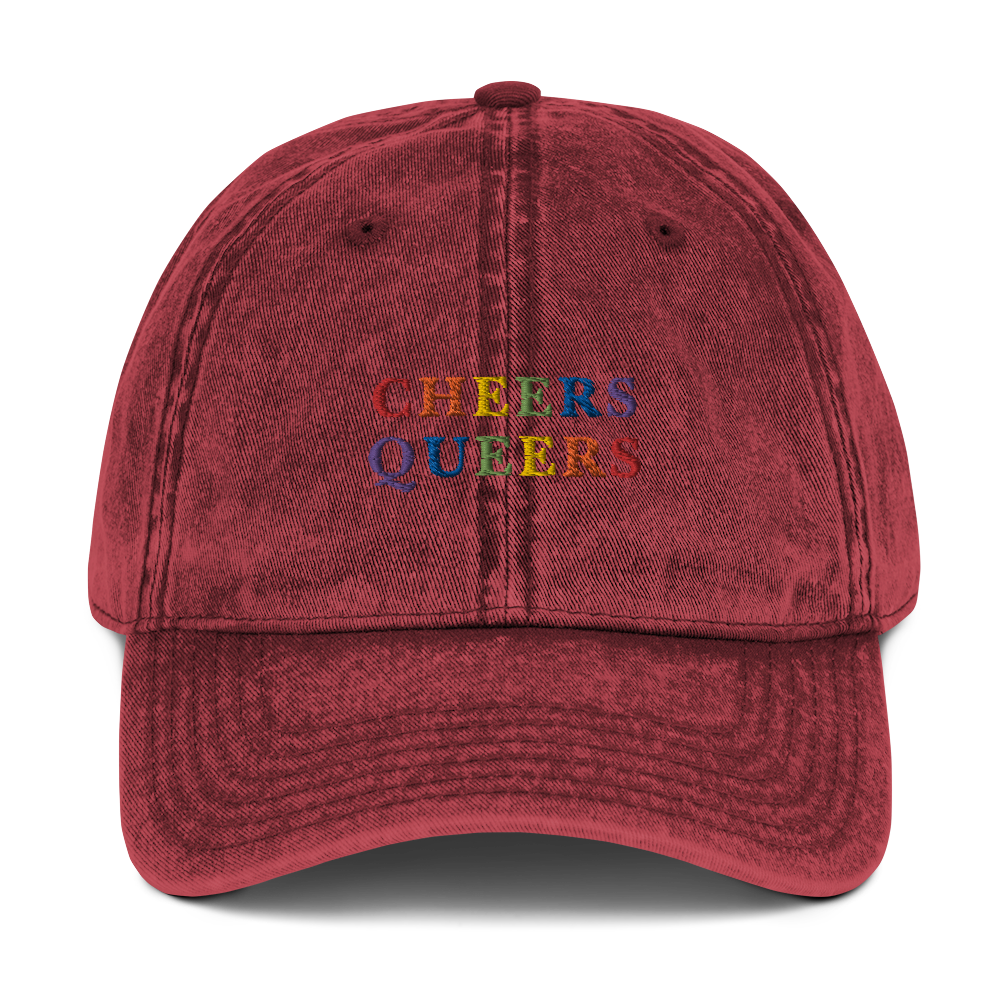 Cheers Queers Pride Embroidered Vintage Cap