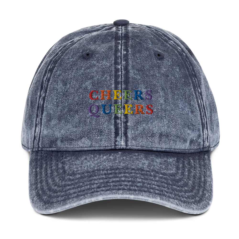 Cheers Queers Pride Embroidered Vintage Cap