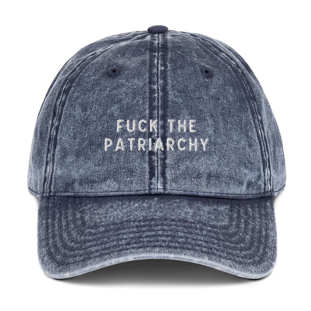 Fuck the Patriarchy Feminist Embroidered Vintage Cap