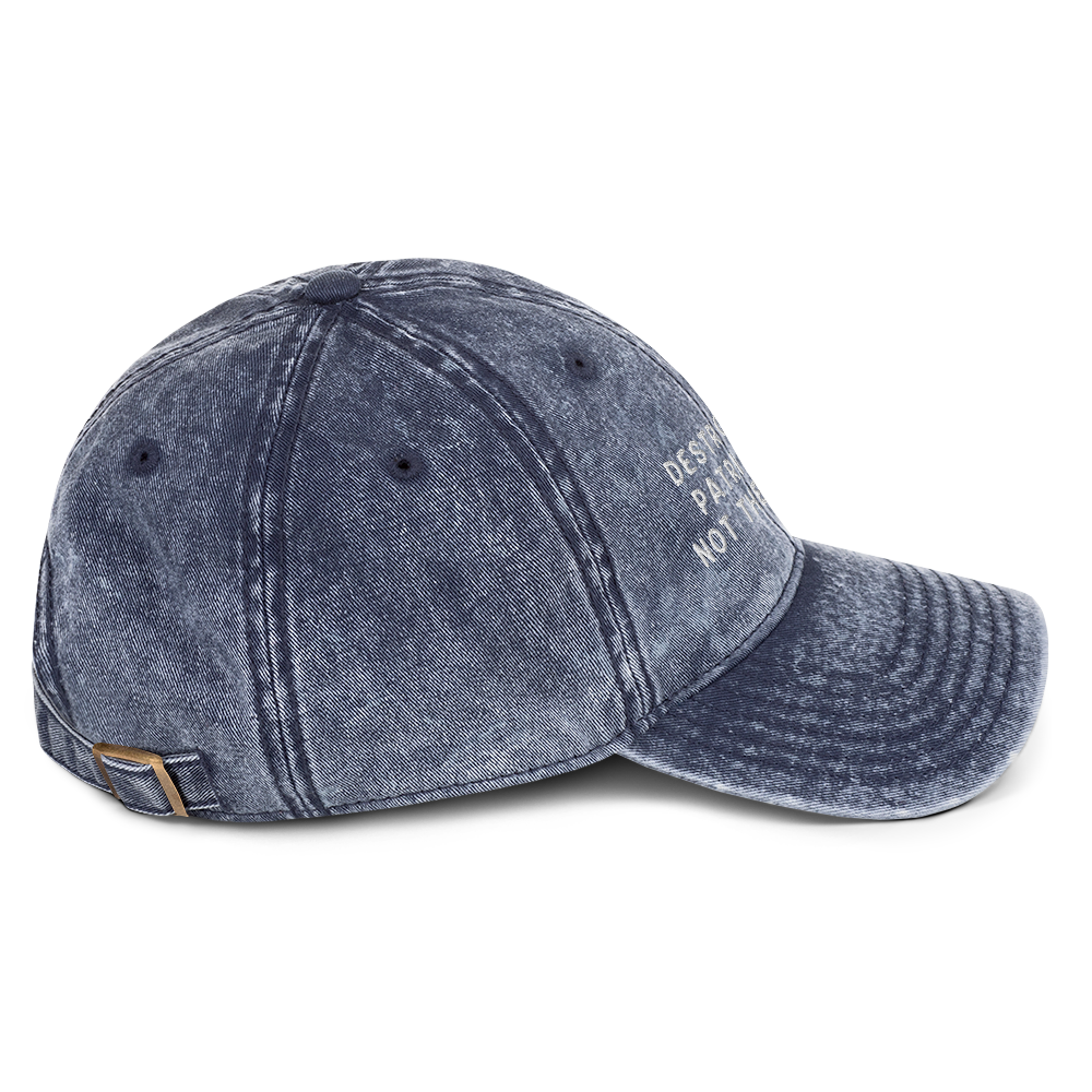Destroy The Patriarchy Not The Planet Embroidered Vintage Cap