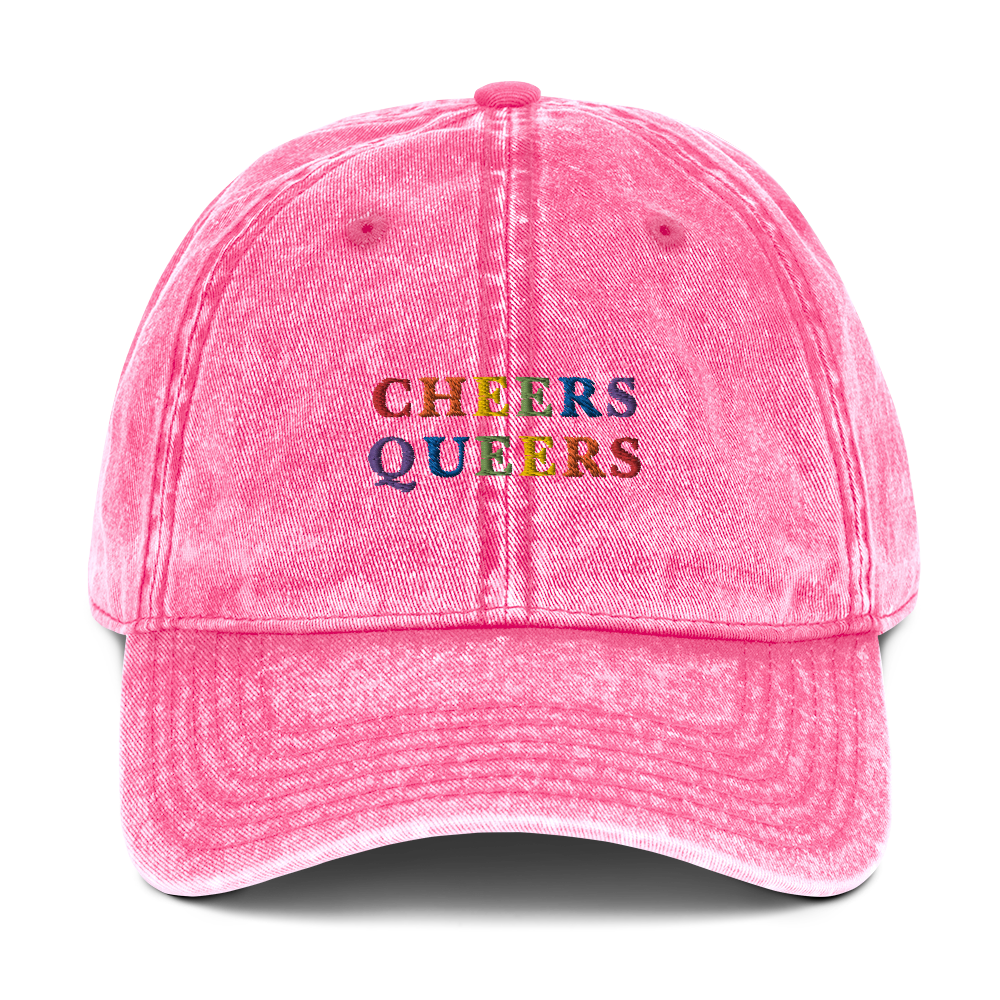 Cheers Queers Pride Embroidered Vintage Cap