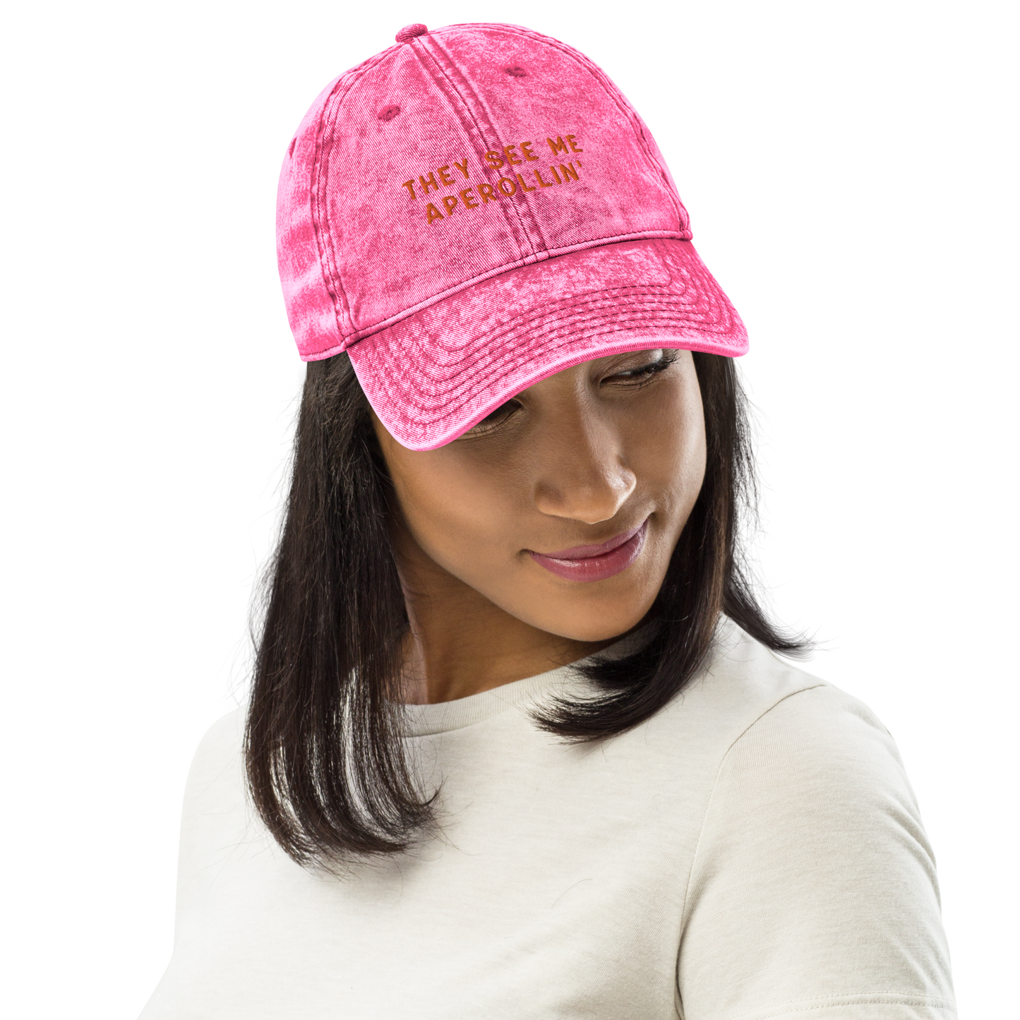 They See Me Aperollin' Embroidered Vintage Cap