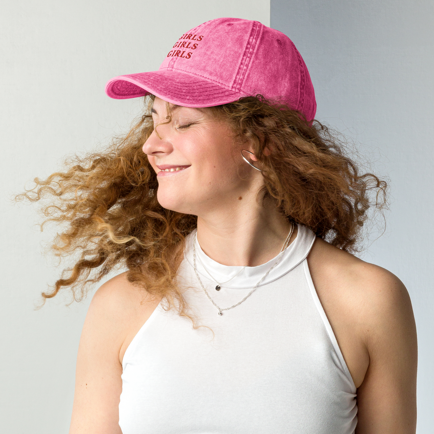Girls Girls Girls Embroidered Vintage Cap