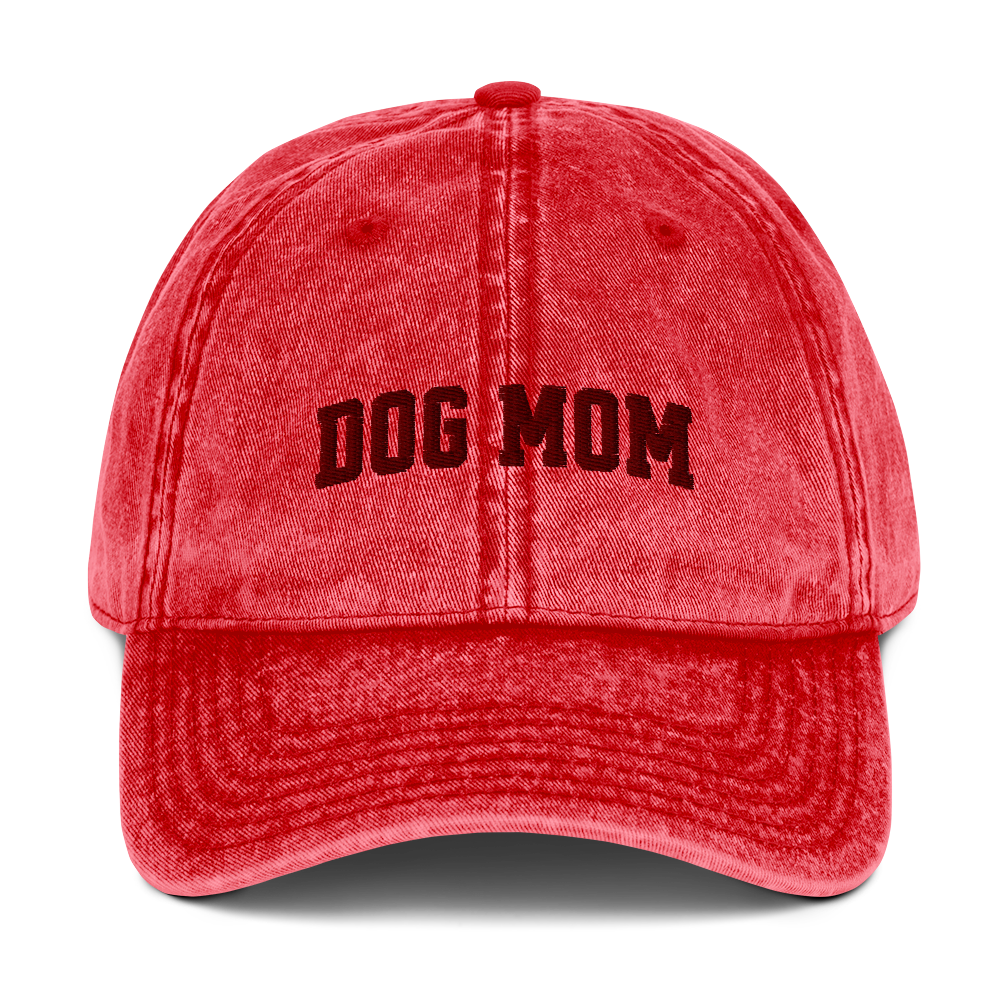 Dog Mom Embroidered Vintage Cap