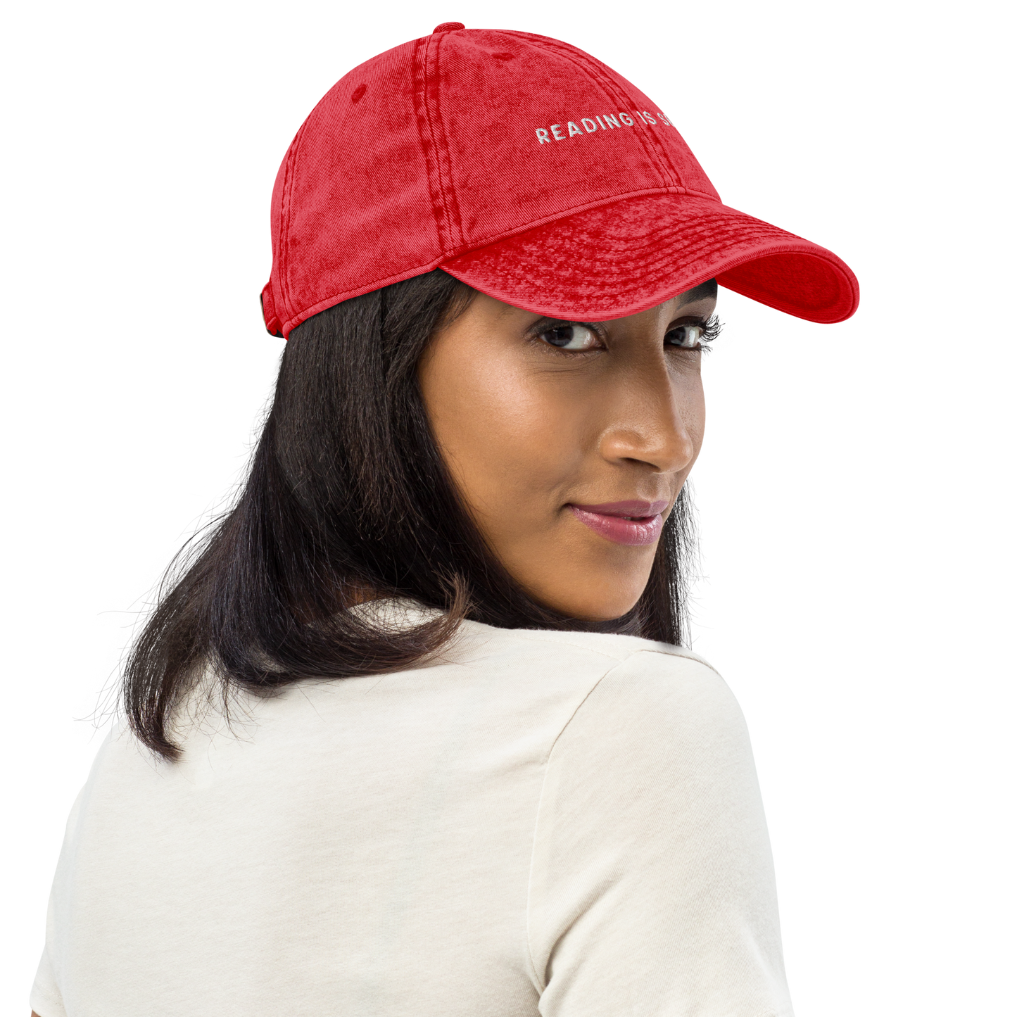 Reading Is Sexy Embroidered Vintage Cap