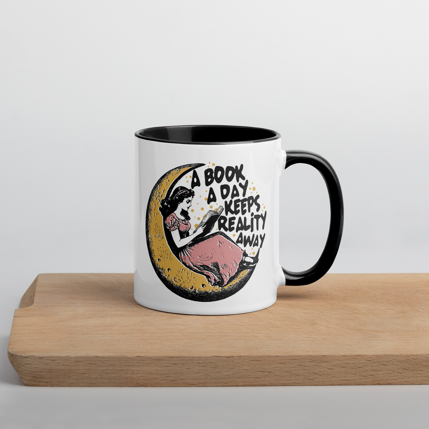 A Book A Day Reality Away Color Mug