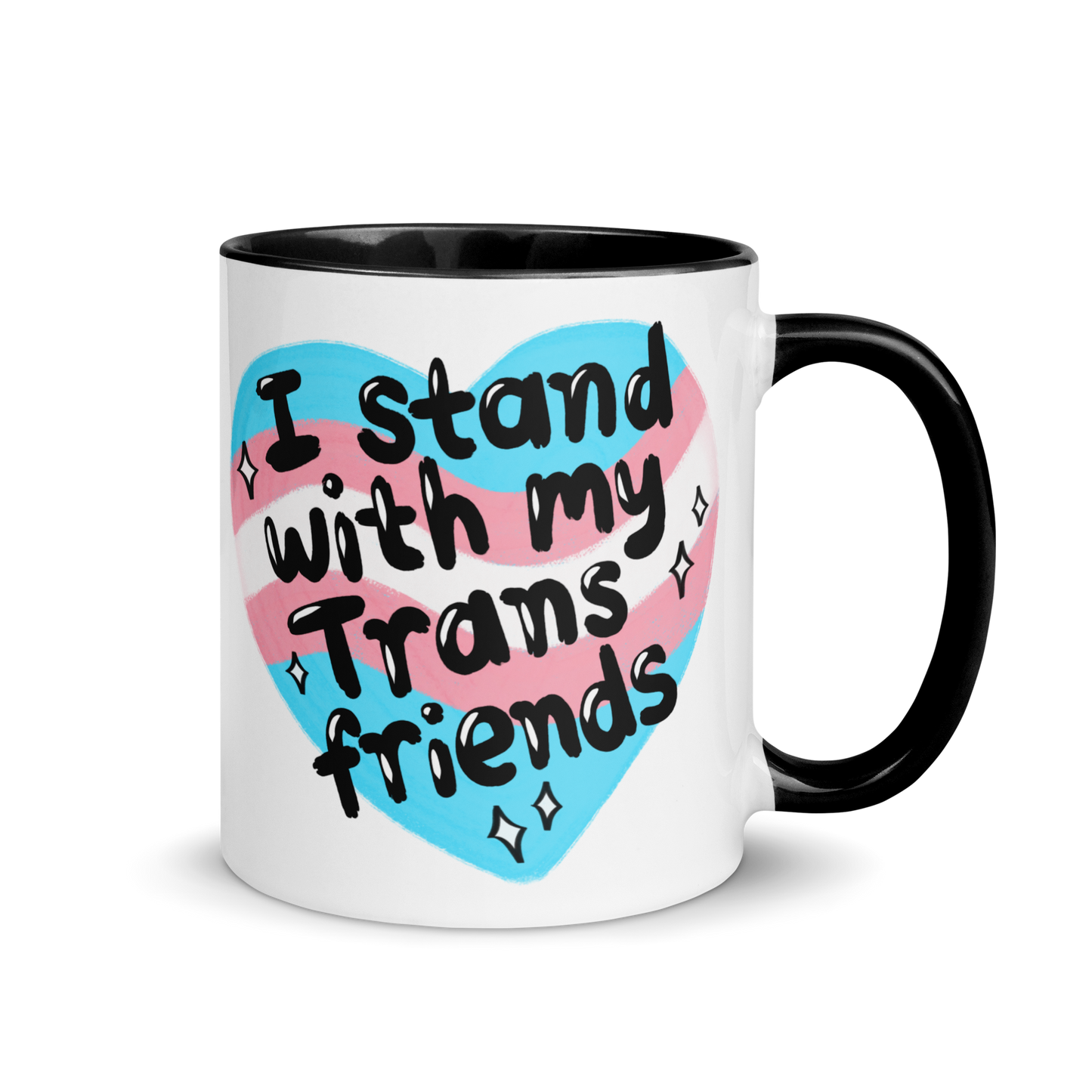 I Stand With My Trans Friends Pride Color Mug