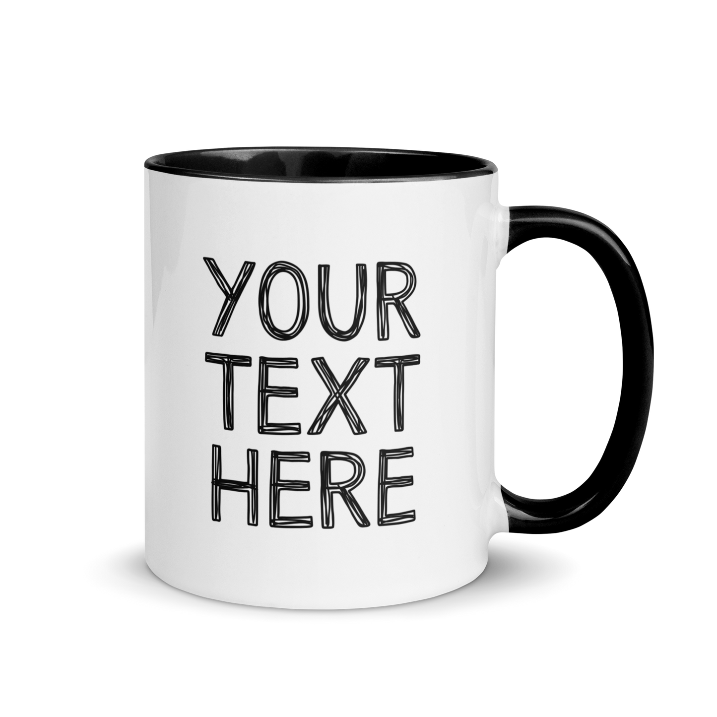 CUSTOM Your Text Scribbles Color Mug