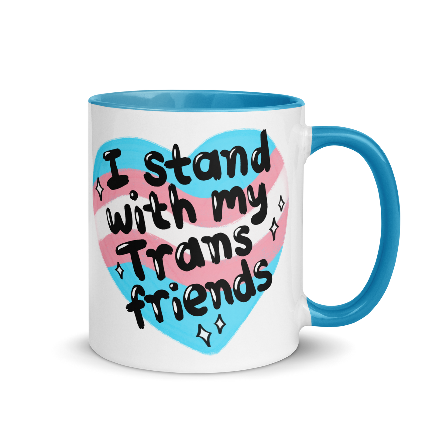 I Stand With My Trans Friends Pride Color Mug