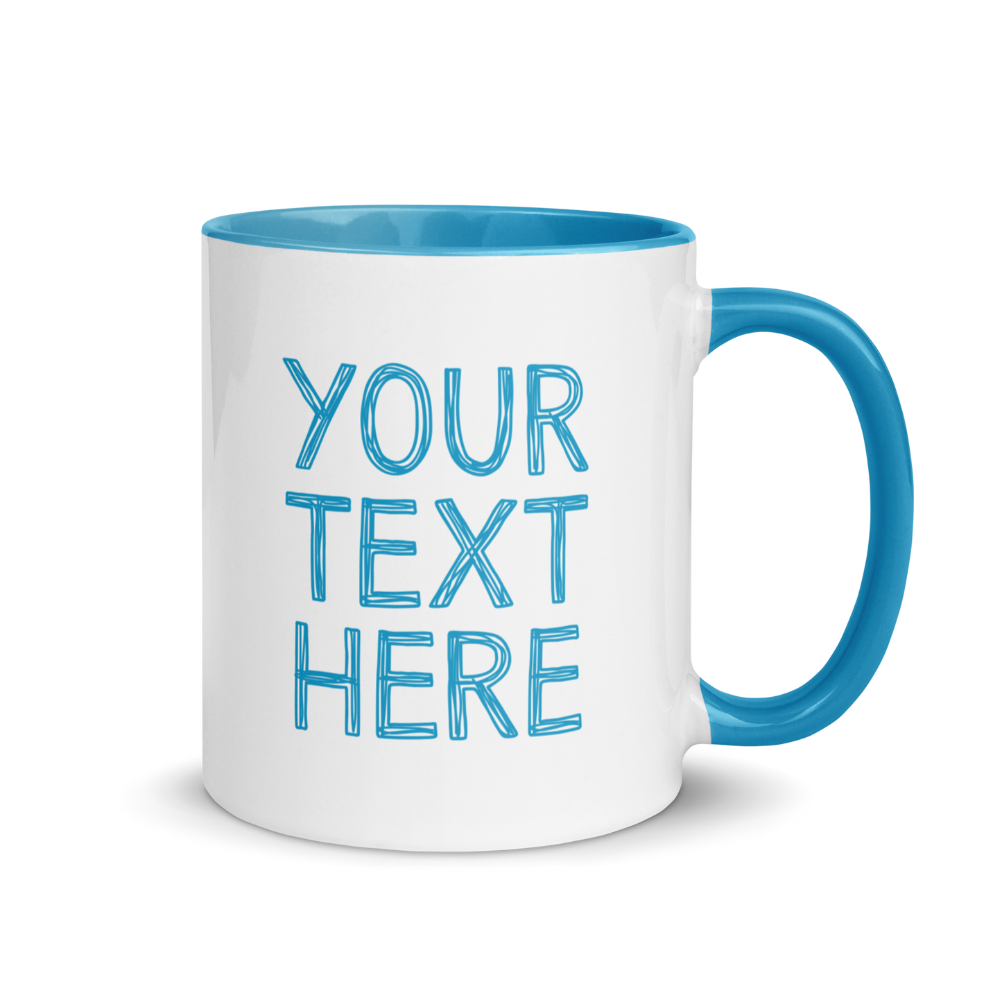 CUSTOM Your Text Scribbles Color Mug