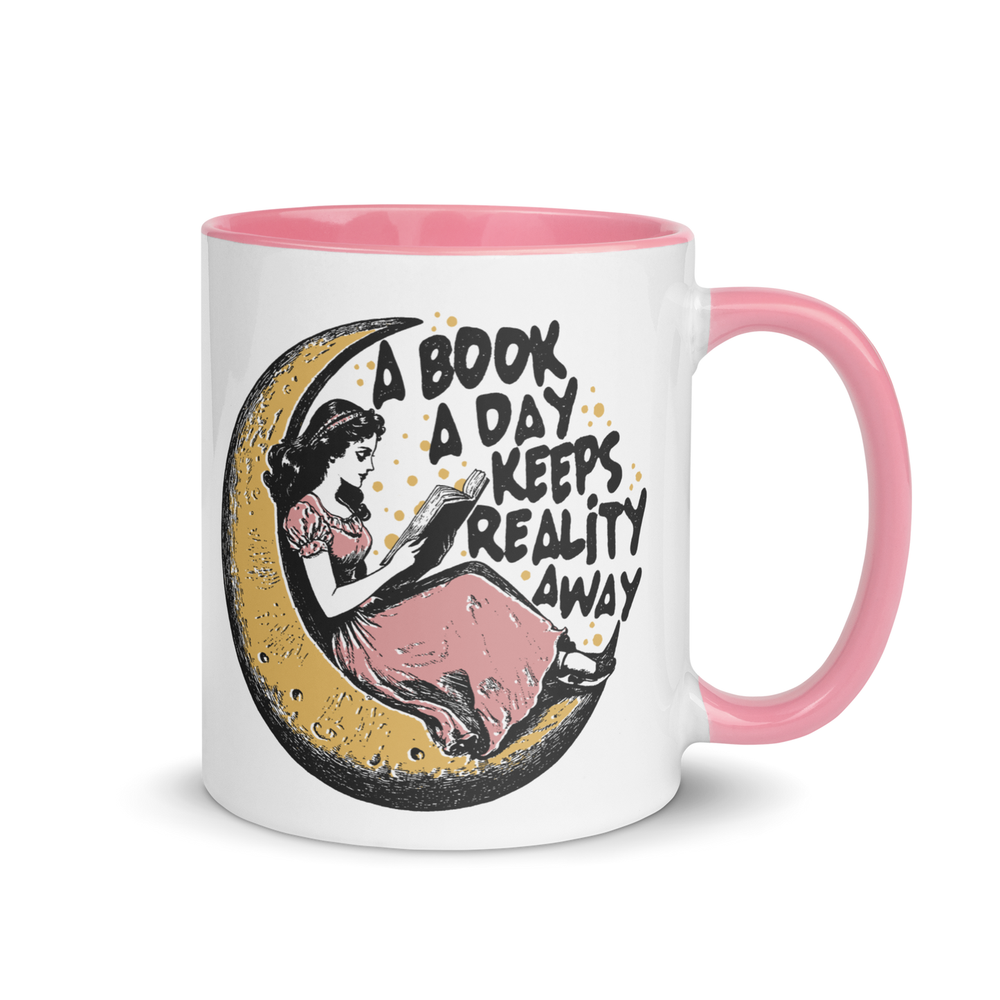 A Book A Day Reality Away Color Mug