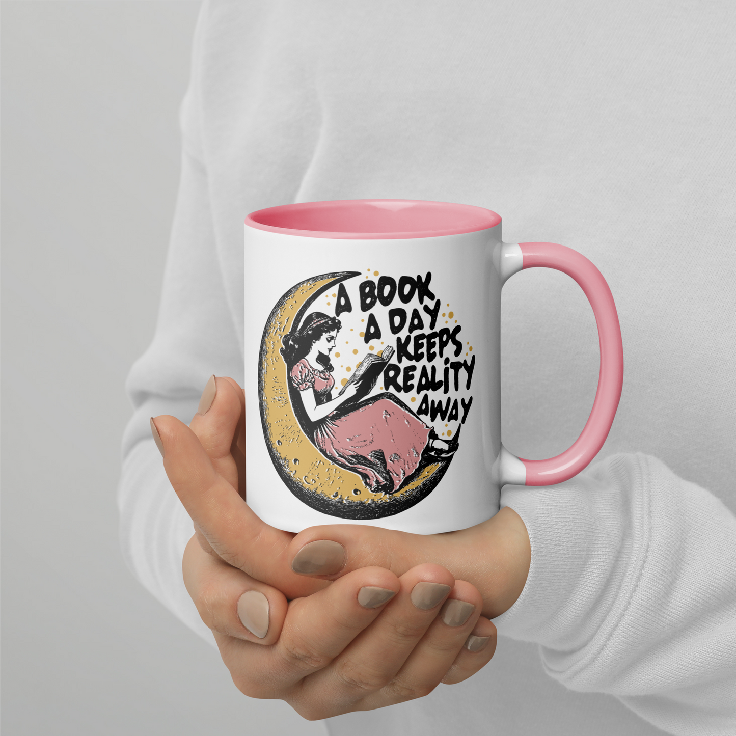 A Book A Day Reality Away Color Mug