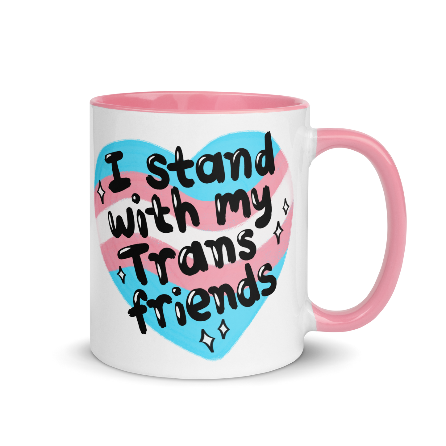 I Stand With My Trans Friends Pride Color Mug