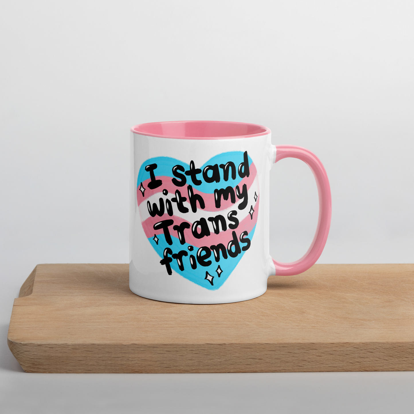 I Stand With My Trans Friends Pride Color Mug