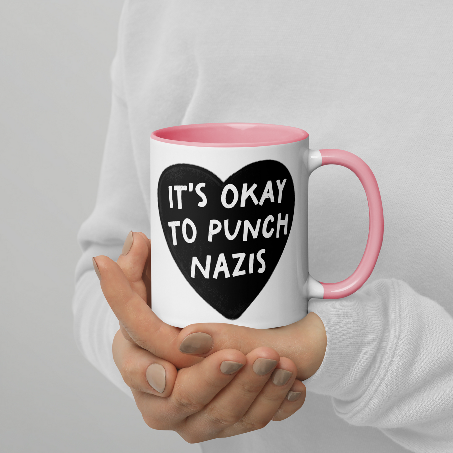 It's Okay to Punch Nazis Color Mug