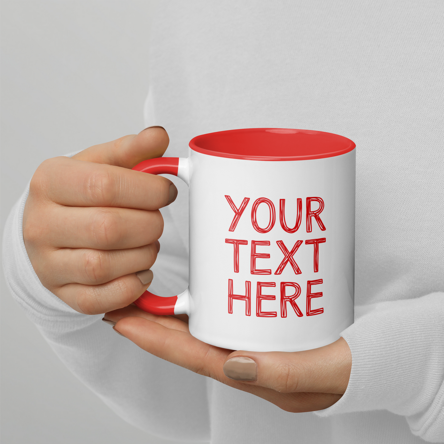 CUSTOM Your Text Scribbles Color Mug