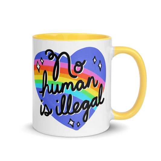 No Human is Illegal Color Mug