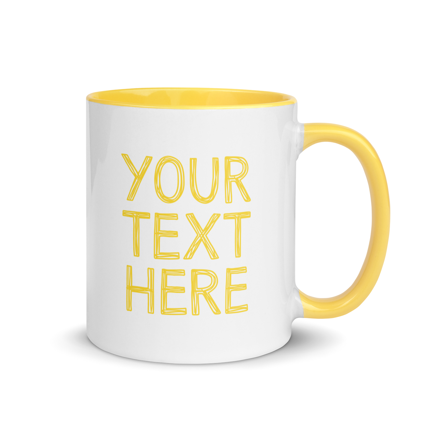 CUSTOM Your Text Scribbles Color Mug