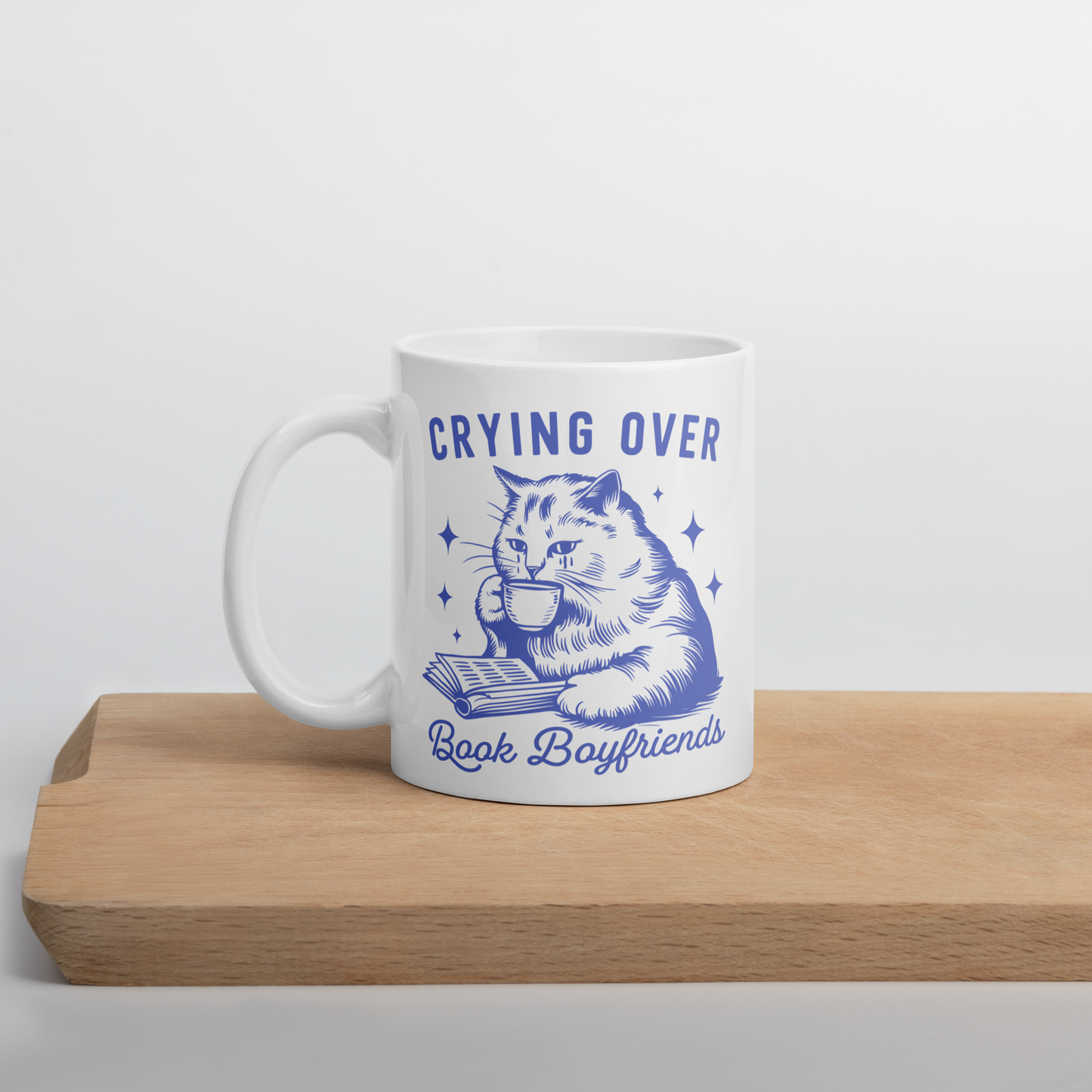 Crying Over Book Boyfriends Mug