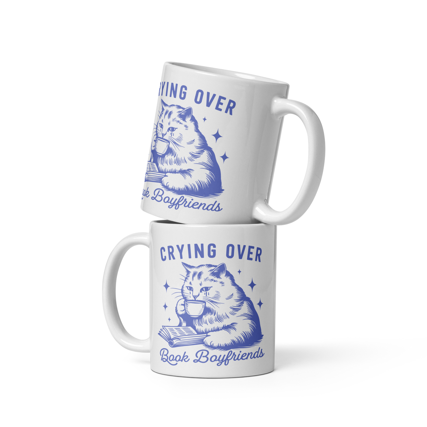 Crying Over Book Boyfriends Mug
