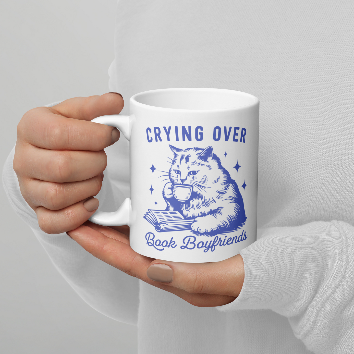Crying Over Book Boyfriends Mug