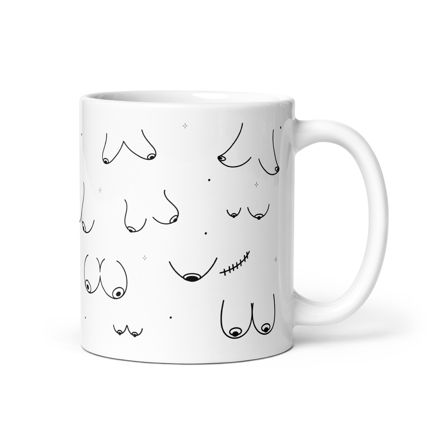 Boobies Line Art Mug