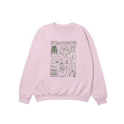 folklore Album Tracks Taylor Crewneck Sweatshirt