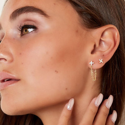 Ear Studs Star - Sparkle Collection Gold Color Copper