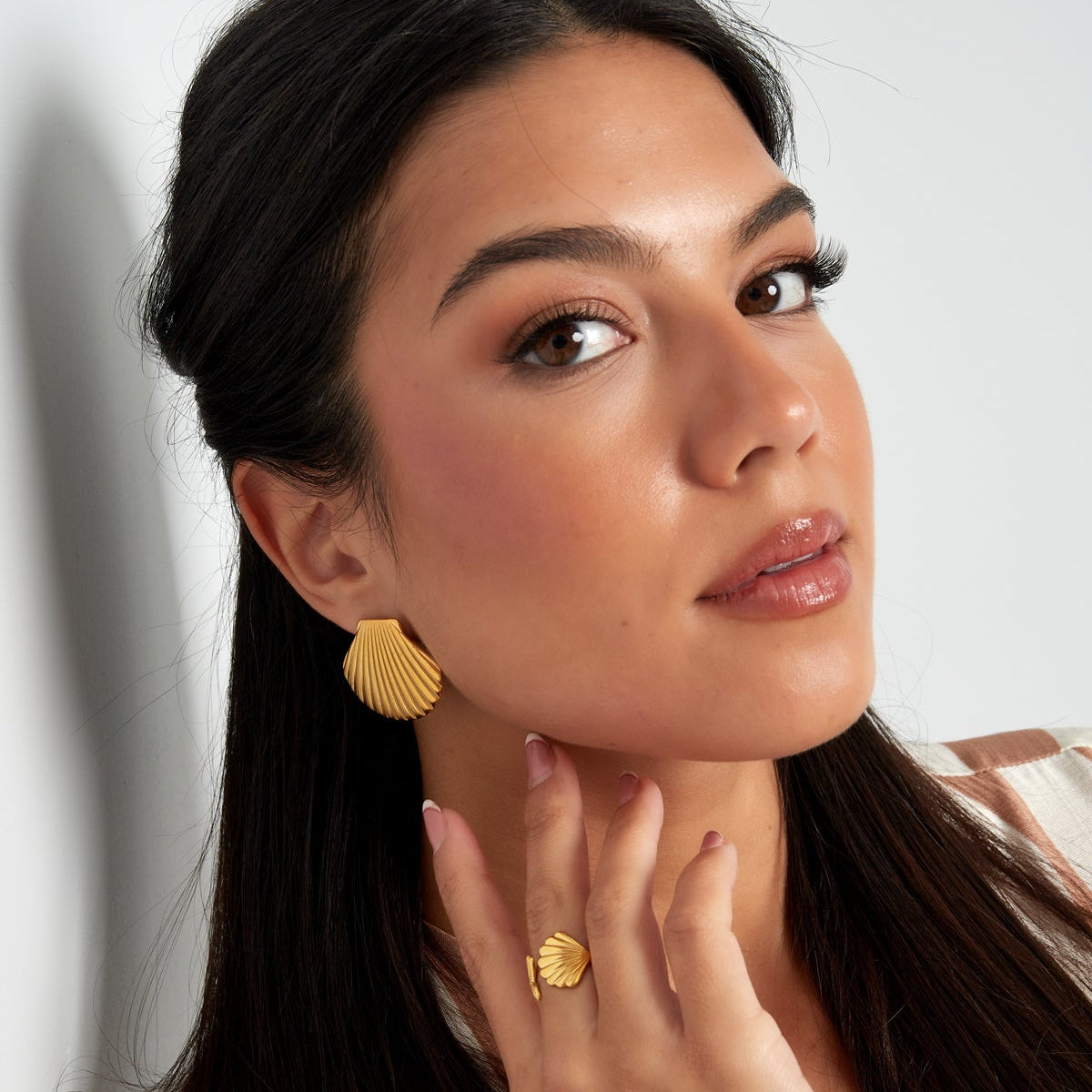 shell statement earrings