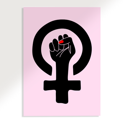 Feminist Girl Power Fist Poster