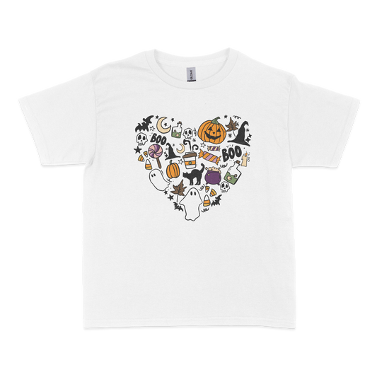 Halloween Doodle Heart Baby Tee