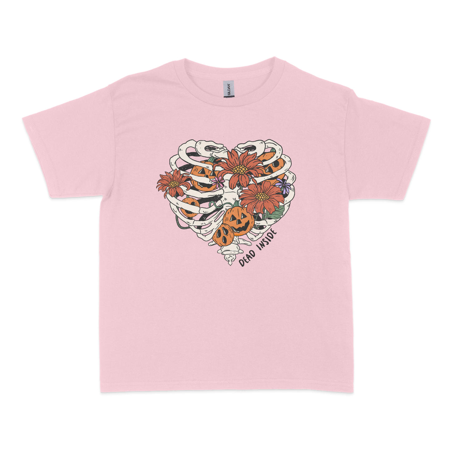 Halloween Flower Ribcage Baby Tee