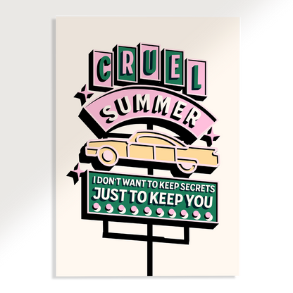 Cruel Summer Taylor Poster