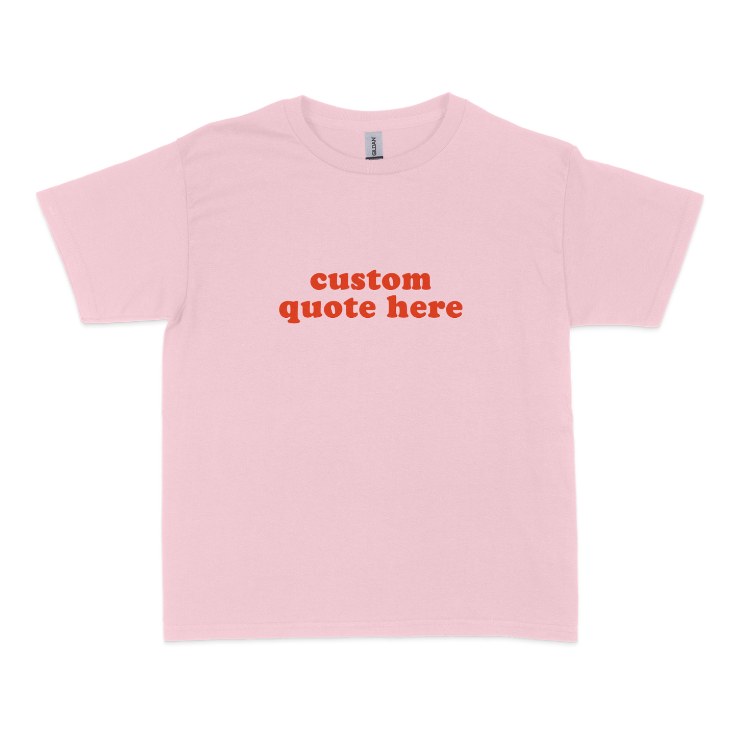 CUSTOM Red Text Baby Tee