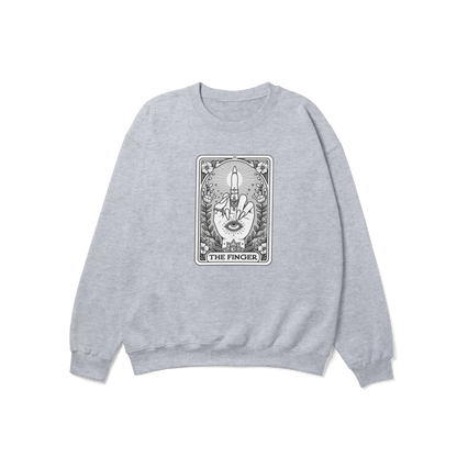 The Finger Funny Tarot Card Crewneck Sweatshirt