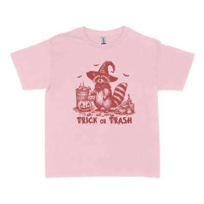 Trick or Trash Racoon Halloween Baby Tee