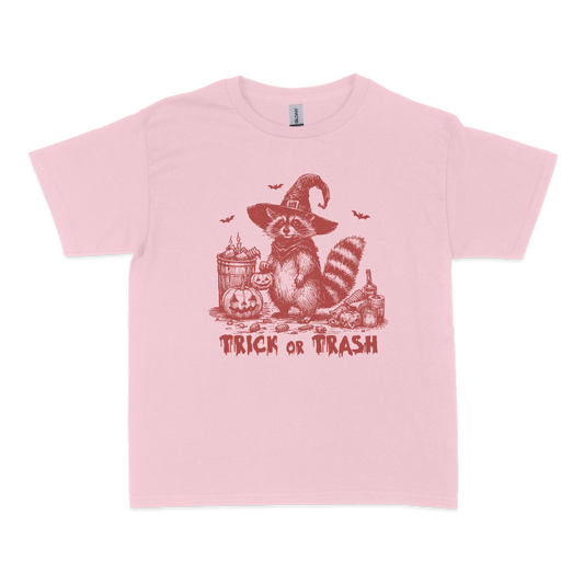 Trick or Trash Racoon Halloween Baby Tee