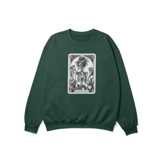 The Plant Lady Funny Tarot Card Crewneck Sweatshirt