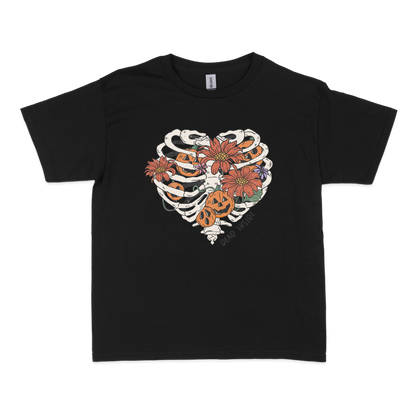 Halloween Flower Ribcage Baby Tee