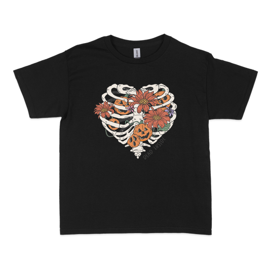 Halloween Flower Ribcage Baby Tee