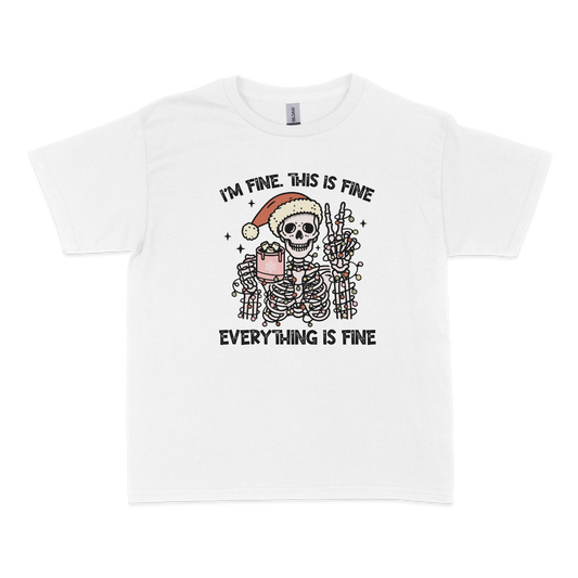 I'm Fine This is Fine Christmas Baby Tee