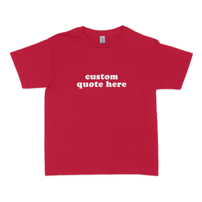 CUSTOM Red Text Baby Tee