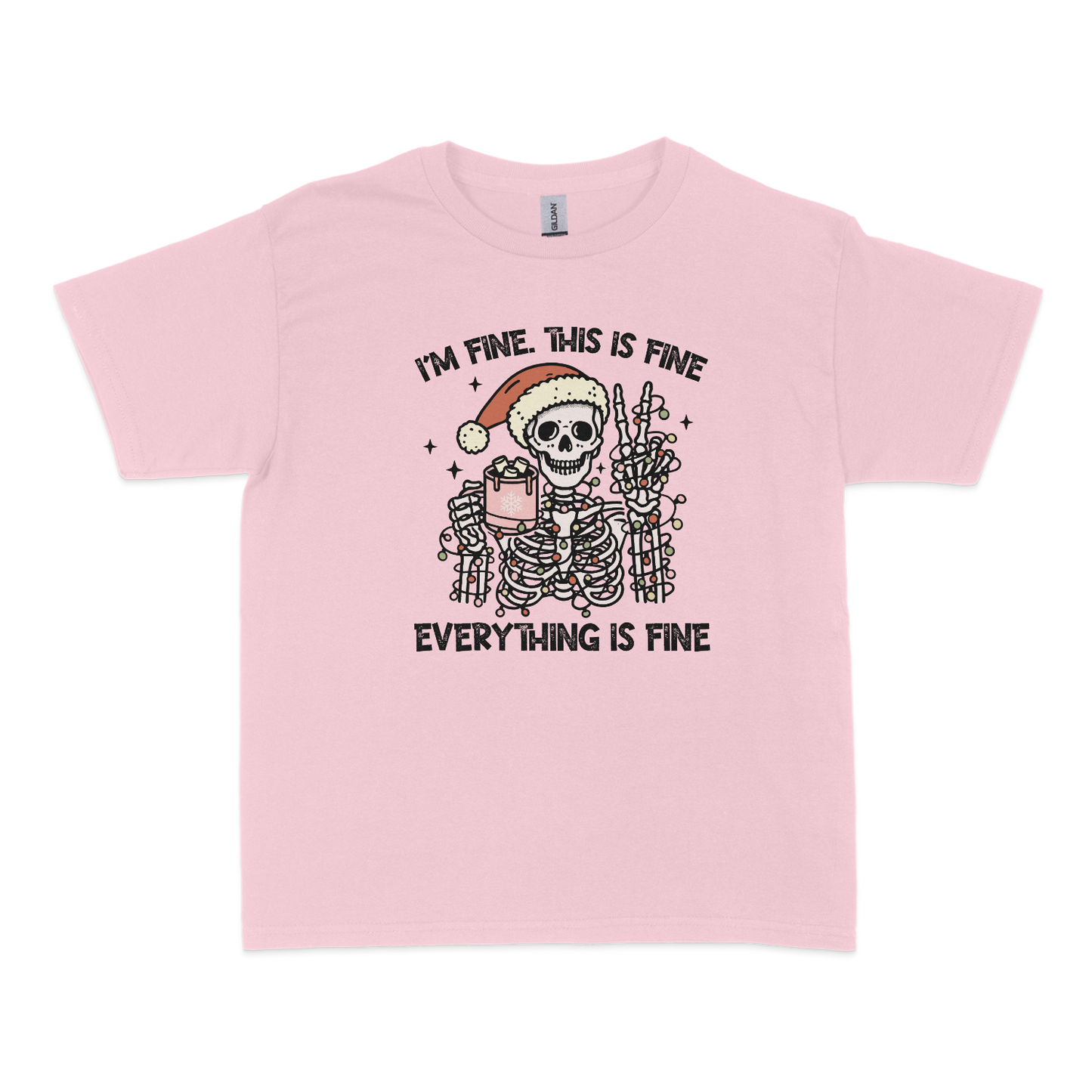 I'm Fine This is Fine Christmas Baby Tee