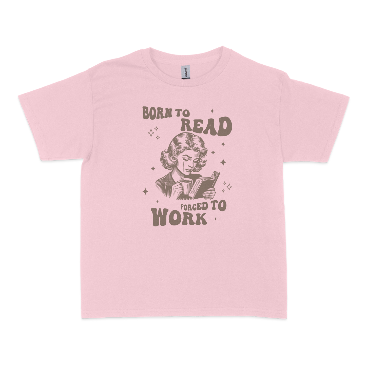 Born to Read, Forced to Work Bookish Baby Tee