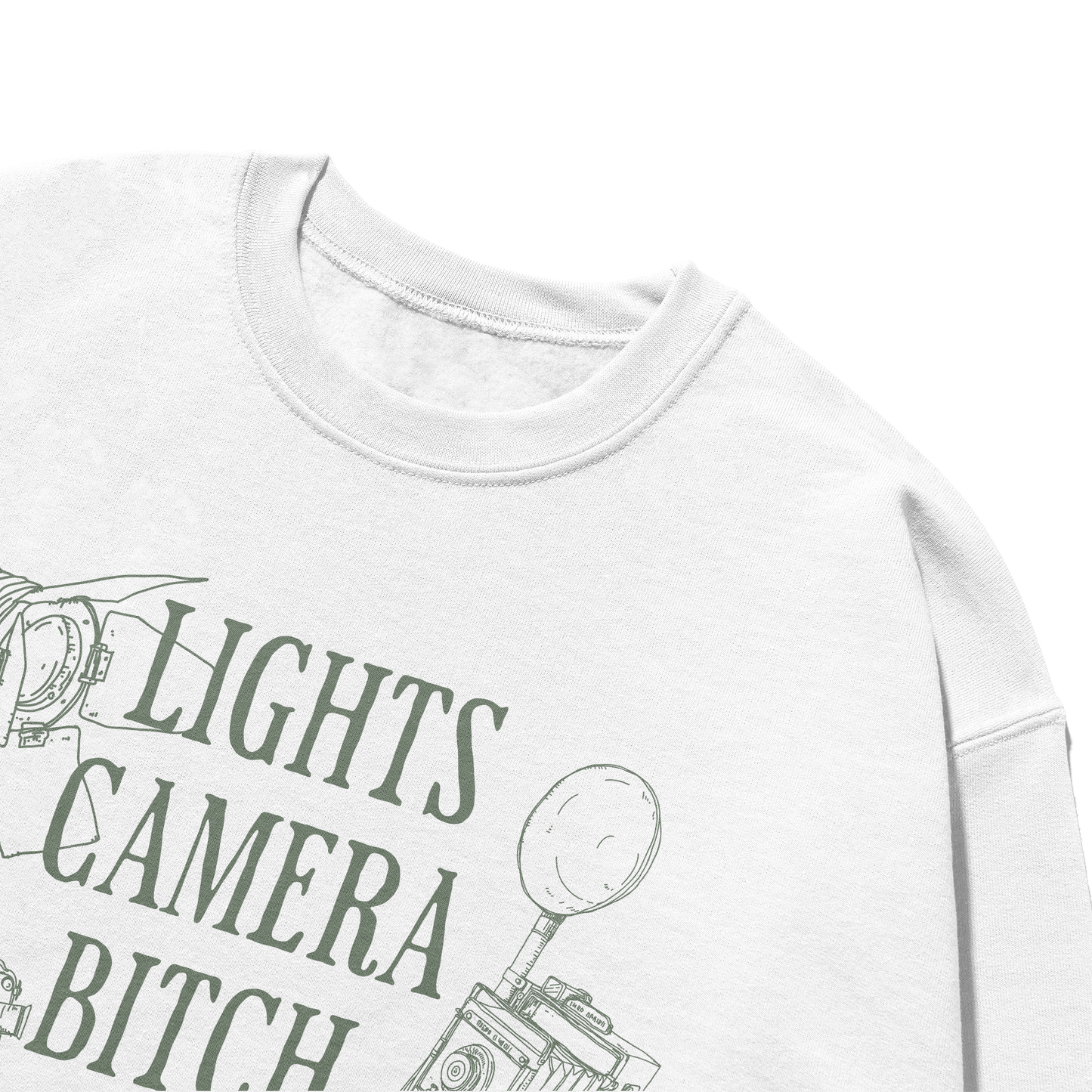 Lights Camera Bitch Smile Crewneck Sweatshirt