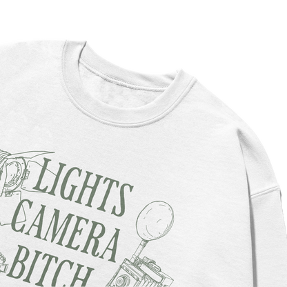 Lights Camera Bitch Smile Crewneck Sweatshirt